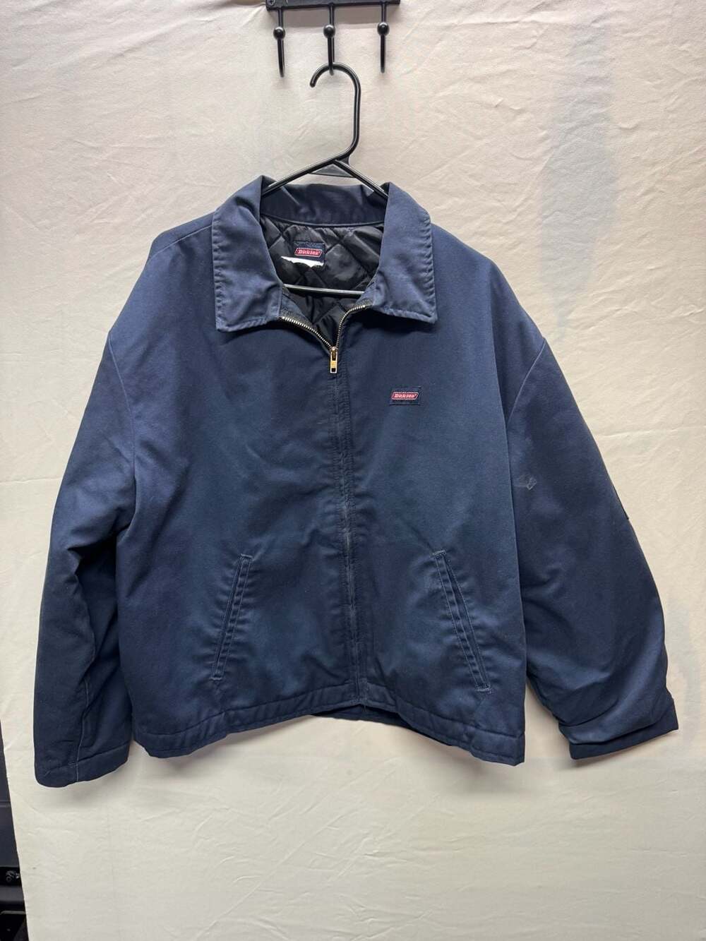 Vintage Dickies Eisenhower Quilted Lined Navy Blue Workwear Jacket